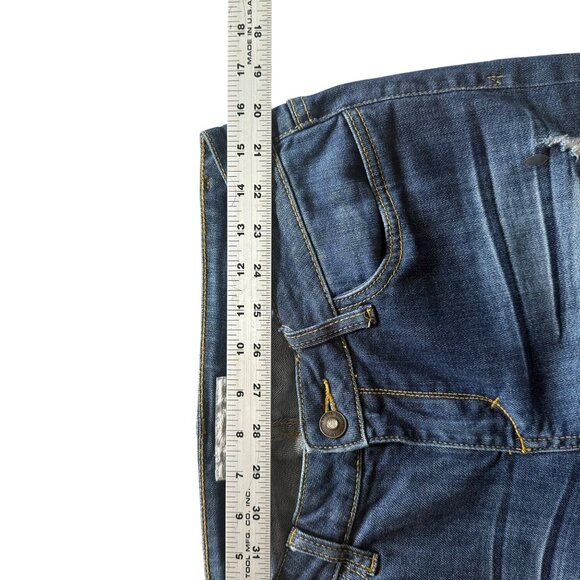 Boston Proper Womens Distressed Skinny Jeans Size 10/31 Blue Denim Embellished - Picture 6 of 9
